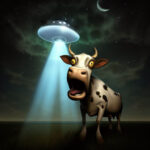 Cow Abduction - Artist Nick Teti III