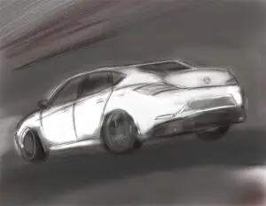 Storyboards to storyboard depicting a newer Acura Integra. Nick Teti III, ColoradoDirectorofPhotography.com