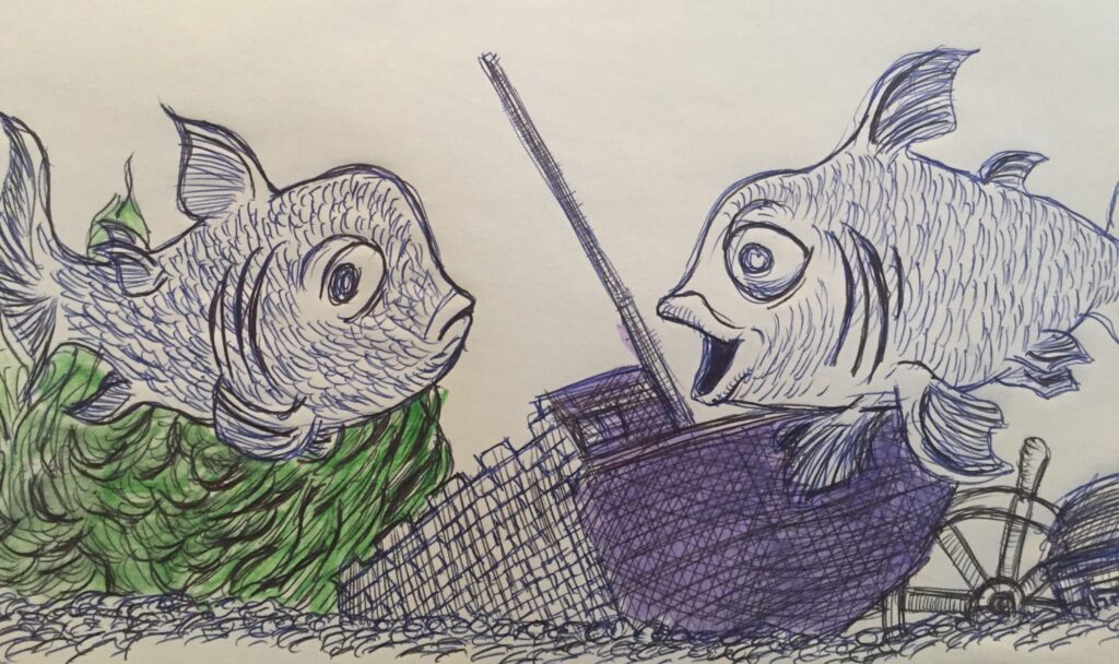 Aquarium cleaning product storyboard drawn by Nick Teti III. coloradodirectorofphotography.com